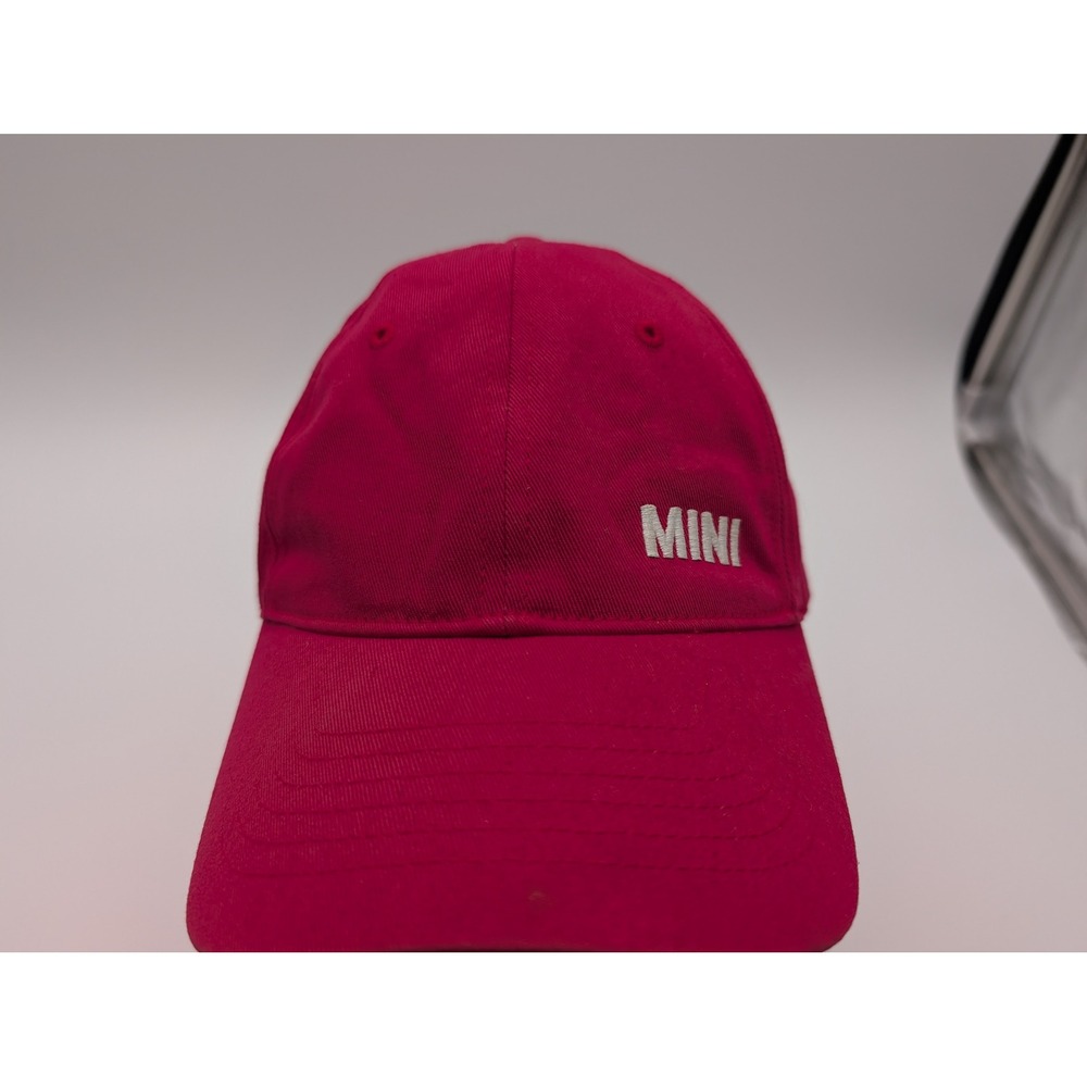 MINI Cooper Red Cotton Baseball Cap Hat Adjustable Strap Logo Embroidery